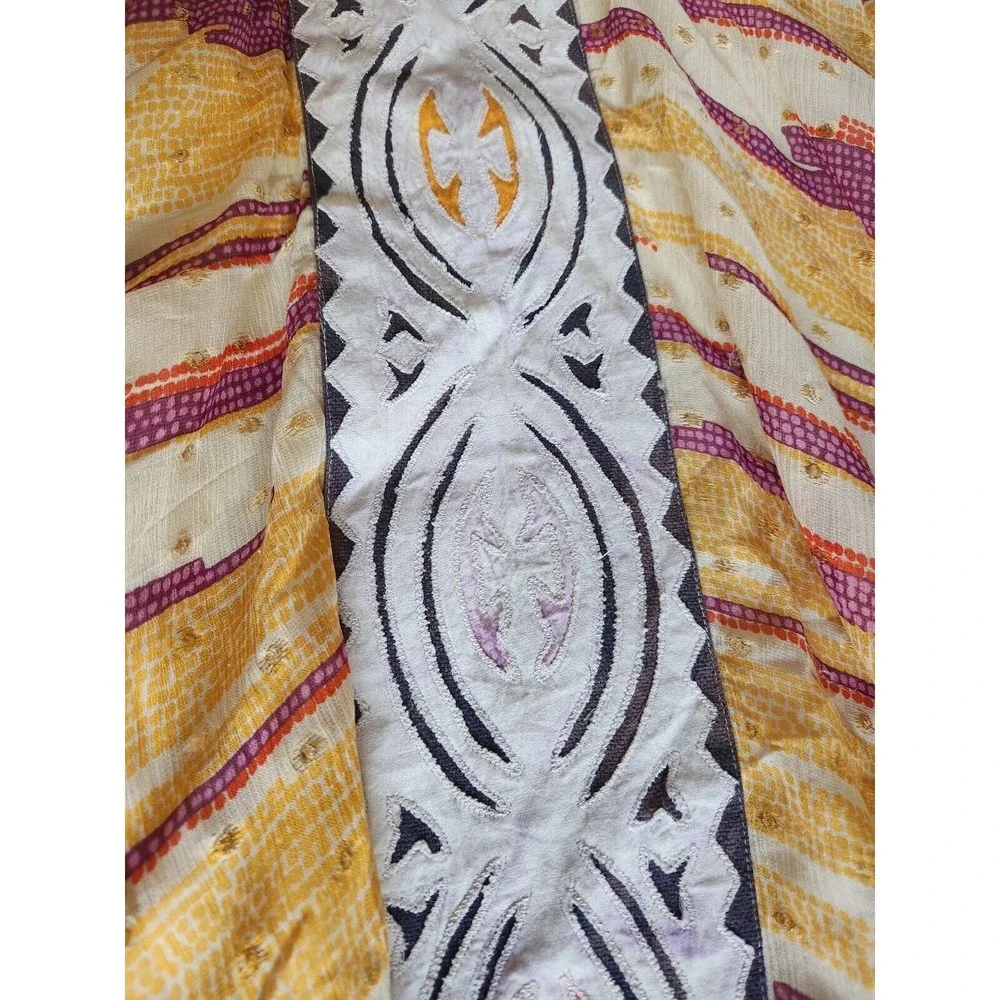 A Common Thread Rozae Nichols Mini Dress Small Multi-Color Boho Asymmetrical - Picture 5 of 7
